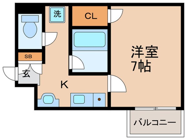 パラディーASAHIの物件間取画像